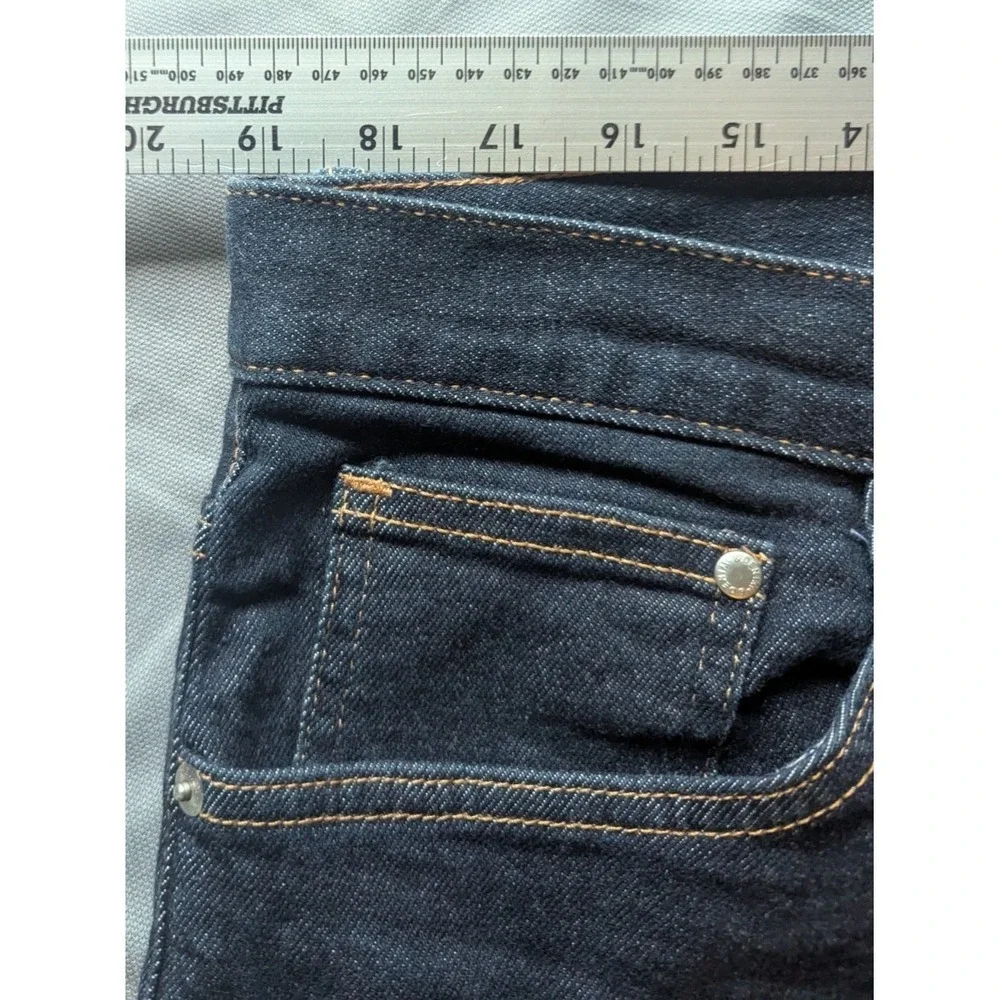 H&M &Denim Slim Jeans Mens 38x32 Blue dark Wash Stretch Tapered Denim Pants